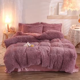 Luxury Thick Fleece Duvet Cover Queen King Winter Warm Bed Quilt Cover Pillowcase Fluffy Plush Shaggy Bedclothes Bedding Set Winter Body Keep War