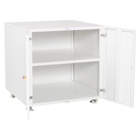 Metal Printer Stand With Storage Small Space Mobile Printer Table With Door Adjustable Shelf Home Office Filing Cabinet On Wheels