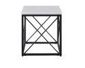 Skyler - Square End Table With Marble Top - White