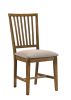 Wallace II Tan Linen & Weathered Oak Finish Side Chair (Set of 2)
