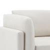 Modern Oversized Armchair with Ottoman, Single Sofa with Lumbar Support, Accent Chair, Reading Chair for Bedroom, Living Room, Cream
