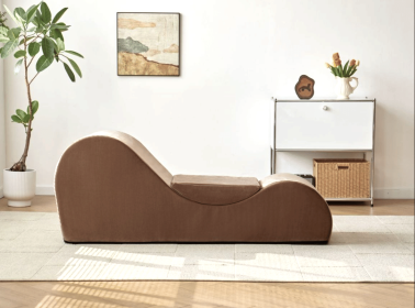 Solace Yoga Chaise Lounge Chair for Stretching, Relaxation & Exercise, Ergonomic Design with Soft Yet Firm High-Density Foam Core