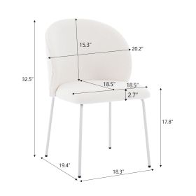 Heng Ming iron-footed dining chair with adjustable foot pads. Suitable for dining room, living room, study room,set of 2