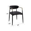Jaramillo Black Chenille & Black Finish Side Chair (Set of 2)