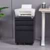 3 Drawer Mobile Locking File Cabinet, Rolling Filing Cabinet for Letter/A4 Size With 5 Wheels