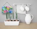 NEW Hydrangeas in Watercolor Wall or Door Hanging Prints Aluminum Metal Sign Kitchen Wall Bar Bathroom Plaque Home Decor, 8HX12W, Multicolor