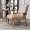 25.38'' Wide Classic Mid-Century Modern Arm Chair, Light Camel
