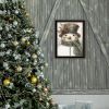 Trendy Decor 4U Old World Frosty The Snowman Black Framed Wall Art for Living Room, Holiday Wall Art Print for Home Decor