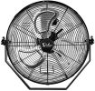 Simple Deluxe 20 Inch High Velocity 3 Speed, Black Wall-Mount Fan, 2-Pack