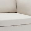 Modern Oversized Armchair with Ottoman, Single Sofa with Lumbar Support, Accent Chair, Reading Chair for Bedroom, Living Room, Cream