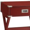 Babs Red Finish Accent Table