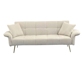 70.1 Inches  Futon Sofa Bed, Convertible Double Sofa Bed With Folding Armrests For Living Rooms And Small Spaces (Color: Beige)