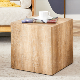Elevate Your Living Space With This Square Modern MDF Coffee Table That Showcases Smooth, Light Wood Color Texture Patterns. It Is Characterized (Option: Wood)
