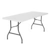 Lifetime 5 Foot Rectangle Fold-in-Half Table, Indoor/Outdoor Essential, Gray, 60.3" x 25.5"