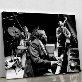 Jazz pianist Oscar Peterson Canvas Print or Poster (Type: Poster Print, size: 16" x 12" / 42cm x 30cm (approx))