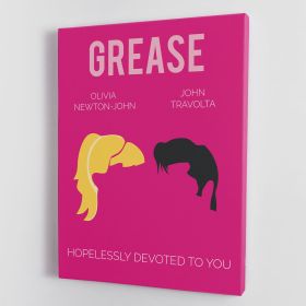 Grease Minimal Movie Canvas Print or Poster (Type: Poster Print, size: 16" x 12" / 42cm x 30cm (approx))