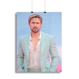 Ryan Gosling at the Barbie premiere Canvas Print or Poster (Type: Poster Print, size: 12" x 8" / 30cm x 20cm approx)