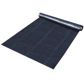 VEVOR Weed Barrier Landscape Fabric, 6 X 250 Ft, 4.1 Oz Premium Woven Ground Cover, Heavy Duty PP Material & Easy Setup, Weed Control For Outdoor (Color: Black)